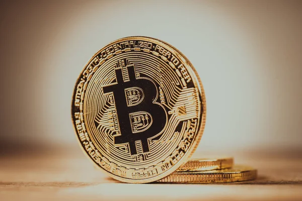 Criptomoeda Bitcoin — Fotografia de Stock