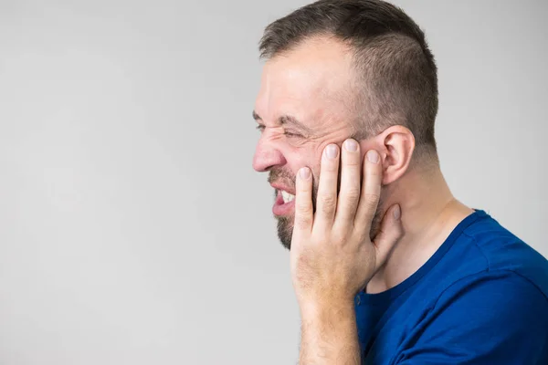 Man met tand pijn — Stockfoto