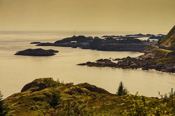 Θαλασσογραφία σε νησιά Λοφότεν Νορβηγία — Φωτογραφία Αρχείου