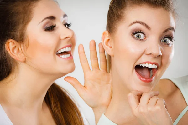 Due donne che raccontano pettegolezzi — Foto Stock