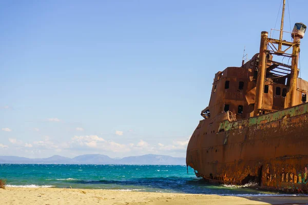 Le célèbre naufrage près de Gythio Grèce — Photo