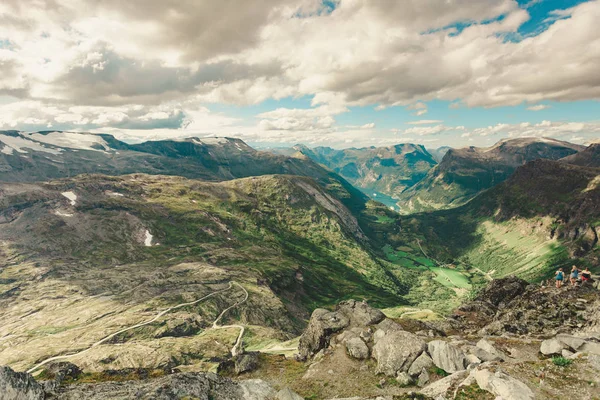 Geirangerfjord dal punto di vista Dalsnibba, Norvegia — Foto Stock