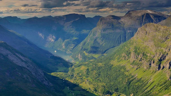 Geirangerfjord from Dalsnibba viewpoint, Norway — Stock Photo, Image