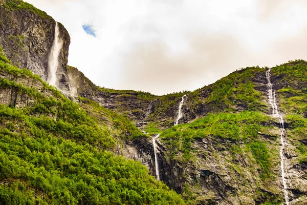 Waterfalls in mountains - Norway — Stock Photo, Image