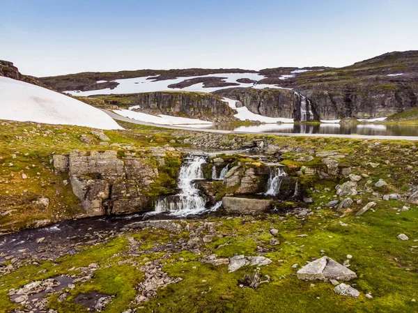 Гірське озеро Фловатнет, Aurlandsfjellet Норвегія — стокове фото