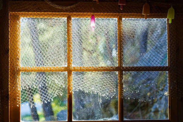 Vintage fenêtre en bois — Photo