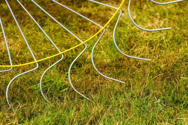 Tractor Rotary Wheel Hay Rake Agriculture Machine Detail View — Stock Photo, Image