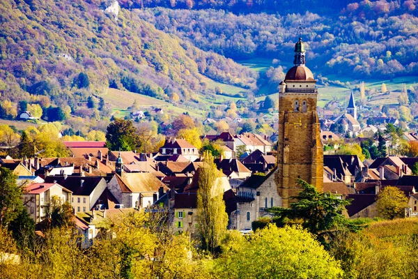 Arbois Stadt Herzen Der Jura Weinregion Ostfrankreichs Sehenswürdigkeiten Touristenattraktion — Stockfoto