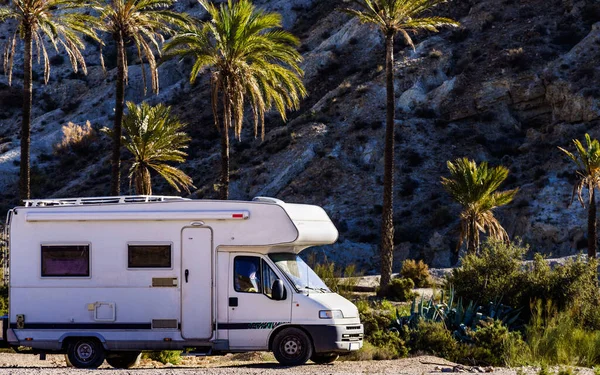 Wohnmobil Auf Die Natur Sierra Alhamilla Gebirge Spanien Abenteuer Mit — Stockfoto