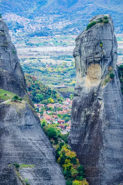 Mountains Cliffs Rocky Formations Thessaly Greece — Stock Photo, Image