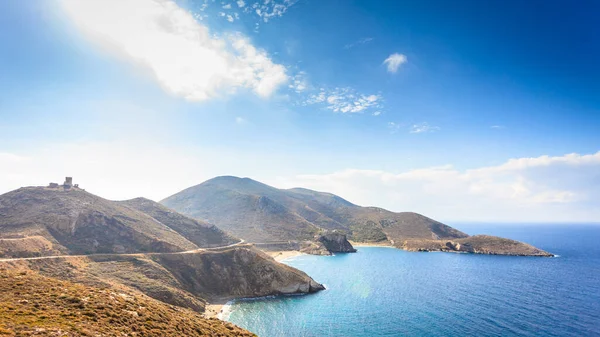 Güney Yunanistan Mani Yarımadası Deniz Manzaralı Kayalık Kıyı Şeridi Moreloponese — Stok fotoğraf