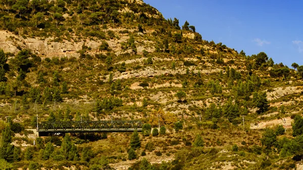 Chemin Fer Crémaillère Montserrat Près Barcelone Catalogne Espagne Attraction Touristique — Photo