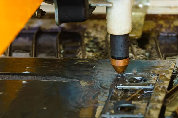 Sluiten Van Industriële Freesmachine Cnc Staal Snijden Metaalbewerking Technologie Productie — Stockfoto