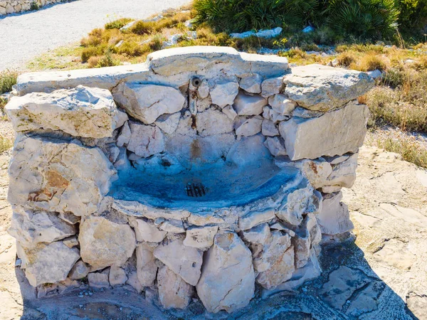 Pozo Agua Piedra Aire Libre Zona Mediterránea — Foto de Stock