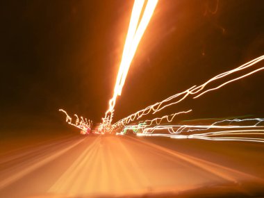 Gece soyut ışık ve bulanık arka plan