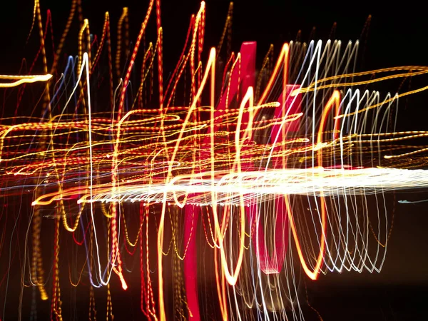 Renkli soyut ışık ve gece bulanık arka plan