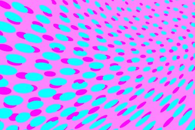 Pembe bir arka plan üzerinde soyut oval renkli grafik