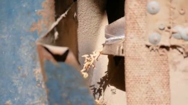 Eski pirinç değirmeni akan çeltik kapatın