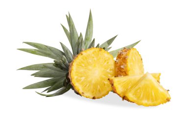 Beyaz arka planda ananas veya ananas pallida