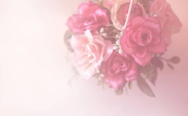 Bulanık ve filtre gül çiçekleri arka plan