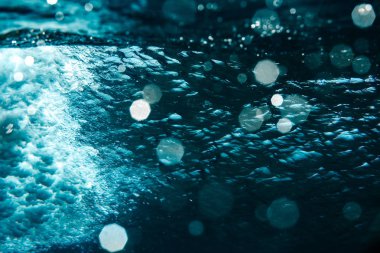 mavi su ile soyut arka plan. Sualtı görünümü