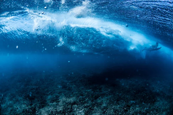 Abstrakter Hintergrund Mit Blauem Wasser Unterwasserblick — Stockfoto