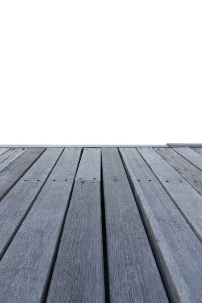 Eski ahşap güverte ve zemin üzerinde beyaz arka plan izole kapatmak