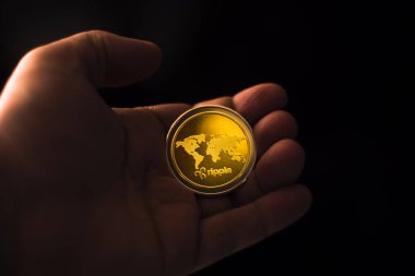 Cryptocurrency dalgalanma Xrp belirteci para finans dijital küresel para transferi