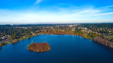 Kuzey Lake Ballinger Mountlake Terrace Washington Mt Baker arka plan