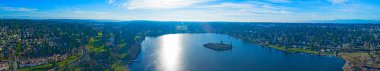 Göl Ballinger Edmonds Washington panoramik havadan görünümü