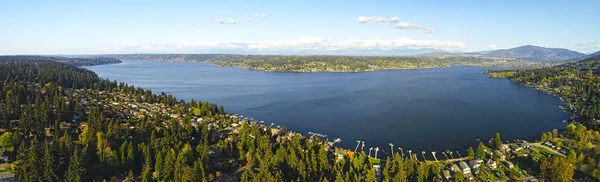 Lake Sammamish Bellevue Washington Panoramic Landscape View — Stock fotografie