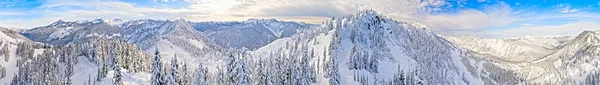 Stevens Pass Washington Ski Area 360 Vista Panoramica Aerea — Foto Stock