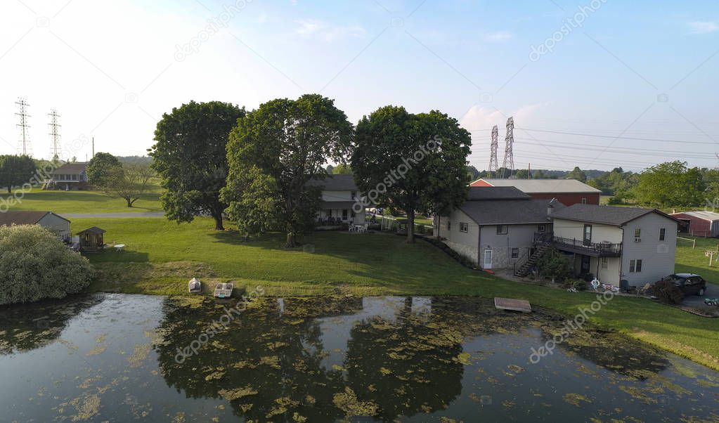 Home Compound Along Pond Lebananon Pennsylvania