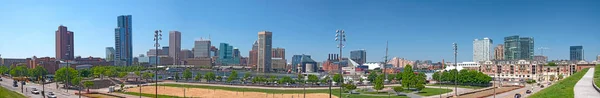 Baltimore Maryland Inner Harbor Vista Panorámica Del Horizonte Frente Mar —  Fotos de Stock