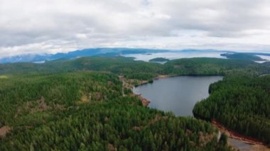 Gunflint Gölü anteni üstgeçidin Cortes Adası British Columbia Kanada keşif Adaları Körfez Gürcistan
