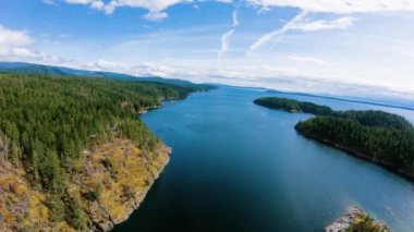 Copeland Adaları deniz Provincial Park Lund Bc Kanada Sunshine Coast havadan görünümü