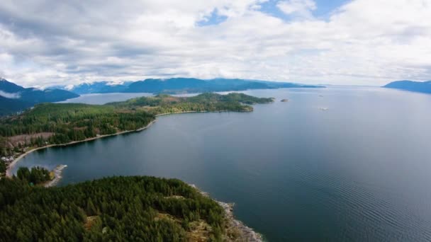 Stillwater British Columbia Canada Coastal Вертолетная Перспектива — стоковое видео