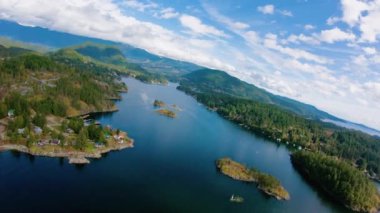 Pender Harbour M.ö. güneşli sahil anteni Boğazı Gürcistan