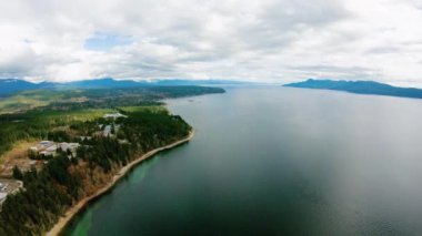 Myrtle noktası Powell River British Columbia M.ö. hava uçuş Beach yukarıda