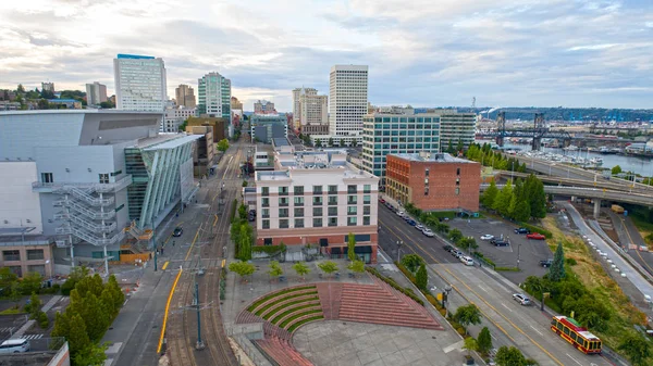 Centru Města Washington Tacoma Panoramatu Nábřeží — Stock fotografie