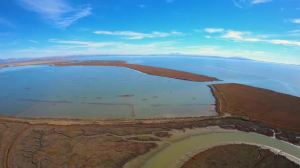 湿地マリン郡カリフォルニア米国の空撮 — ストック動画