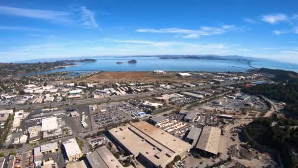 San Rafael California Vista Aérea Desde Helicóptero Sunny Day — Vídeo de stock