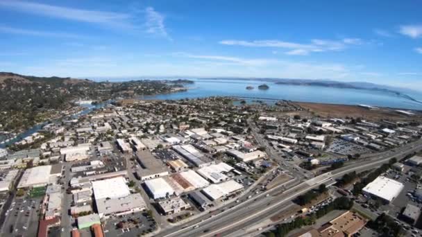 San Rafael California Vista Aérea Mirando Hacia Abajo Creek — Vídeo de stock