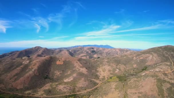 Marin Headlands Basalt Rugged Coastline Park Sausilito Vista Aérea Helicóptero — Vídeo de Stock