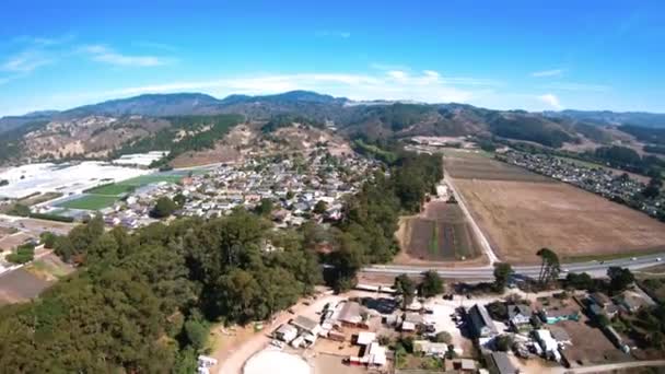 Montara Califórnia Vista Aérea Cidade Helicóptero — Vídeo de Stock