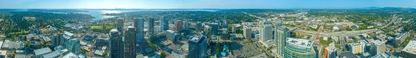 Bellevue Washington 360 Nézet Belvárosi Naplemente Panorámás Kilátás City Skyline — Stock Fotó