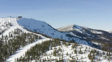 Schweitzer Idaho havadan görünümü Resort Kayak Selkirk Dağları
