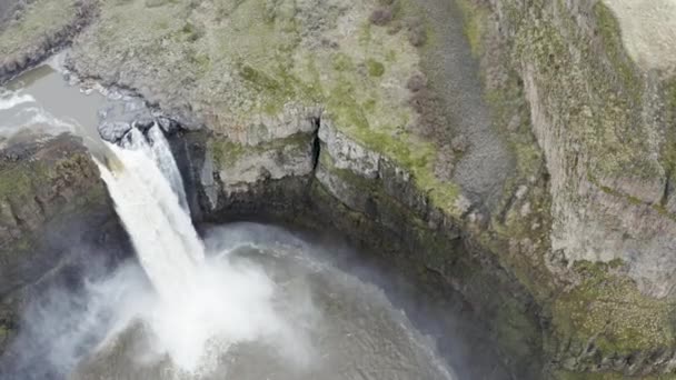 Cachoeiras Verdes Incríveis Canyon Vista Aérea — Vídeo de Stock