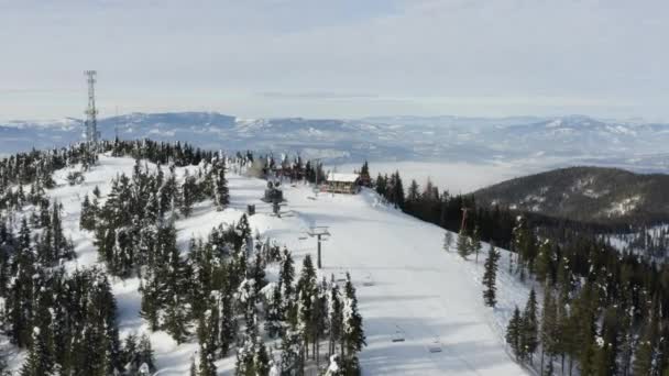Jonas Sverige Januari 2019 Grader North Ski Resort Mountain — Stockvideo
