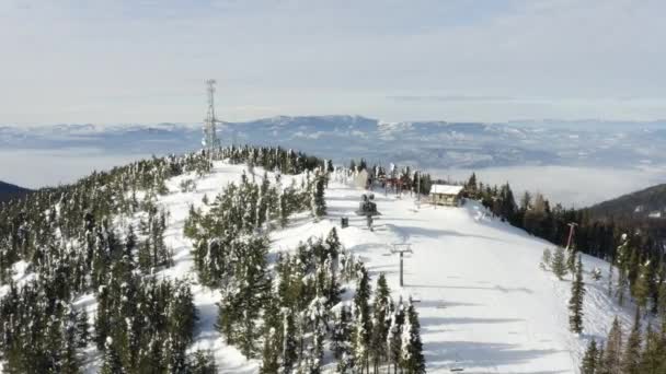 Chewelah Usa Leden 2019 Panoramatický Výhled Stupňů Severní Ski Resort — Stock video